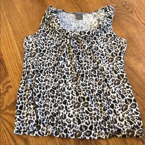 Ann Taylor Leopard Print Tank Top